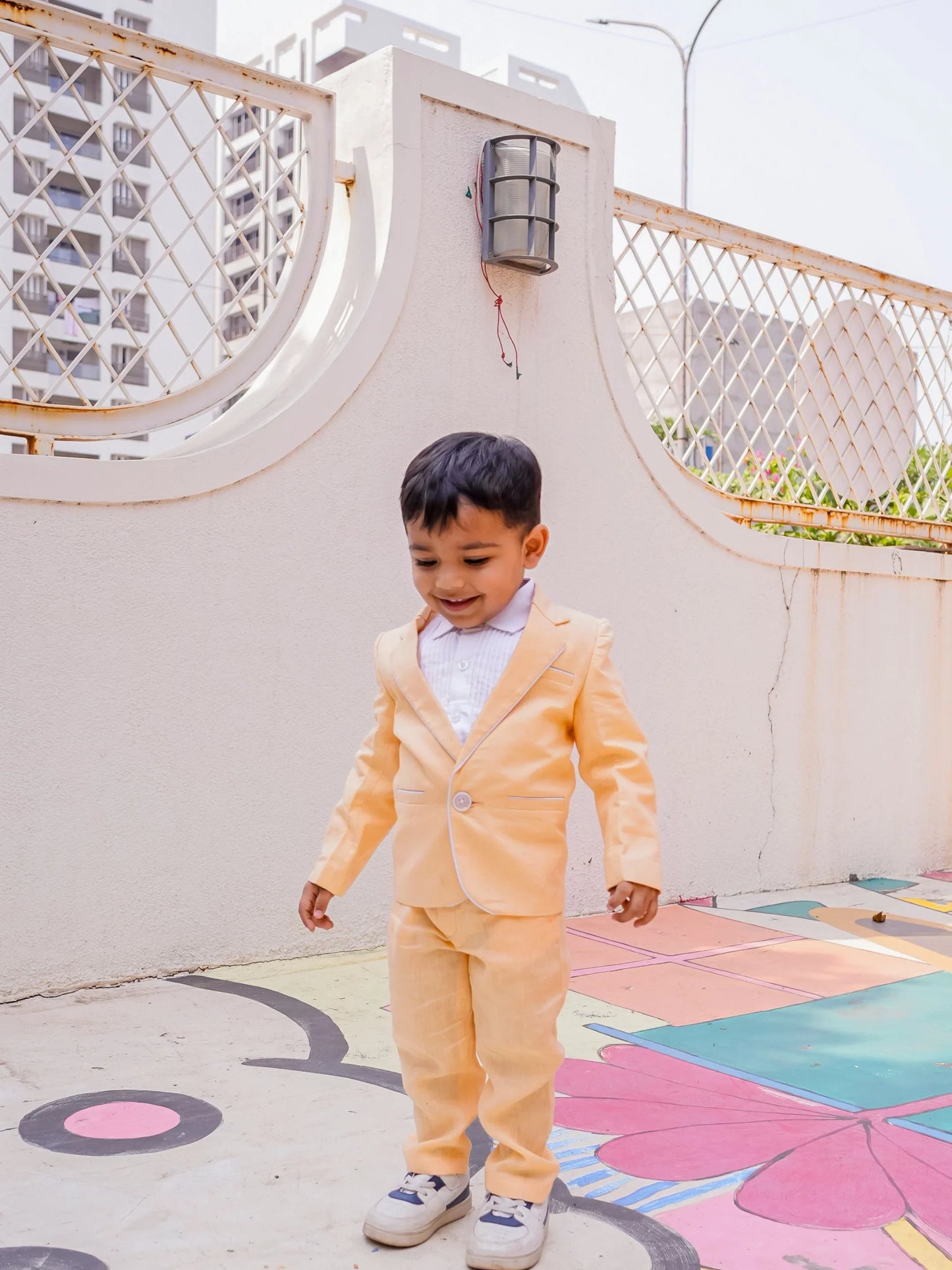 ORANGE BLAZER SET